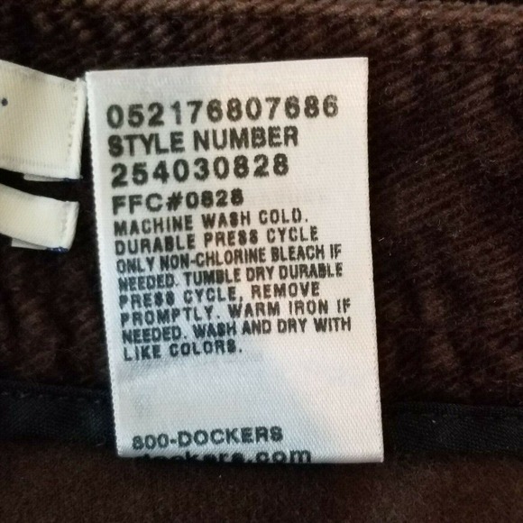 Dockers Women's Dark Brown Corduroy Flare Pants - Picture 5 of 5